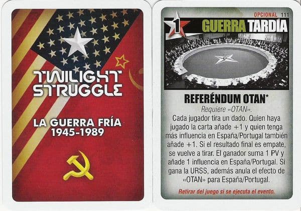 Twilight Struggle: "Referendum NATO" Promo Card