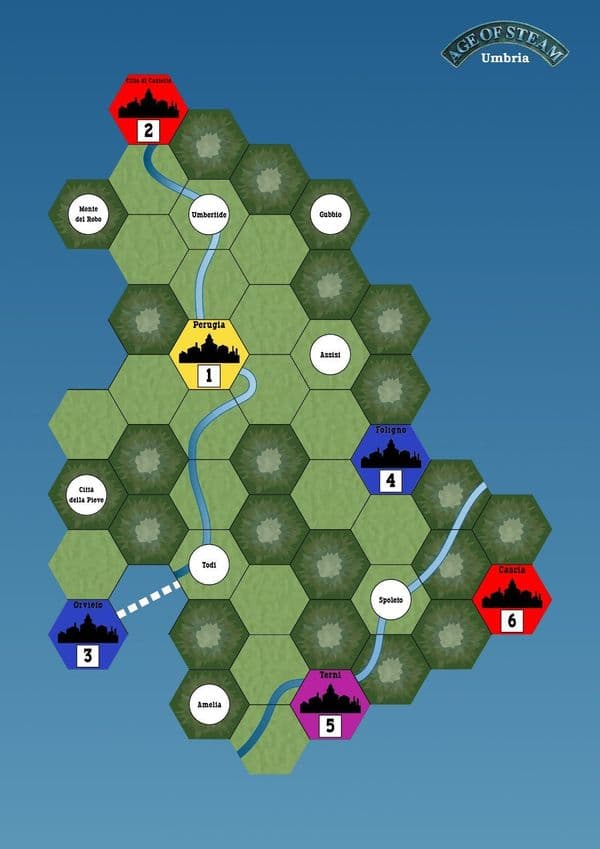 Umbria (fan expansion for Age of Steam)