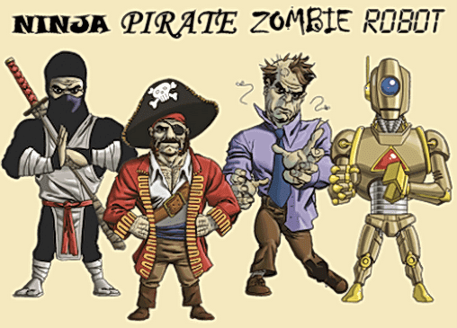 Ninja Pirate Zombie Robot