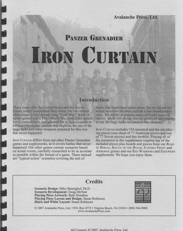 Panzer Grenadier: Iron Curtain