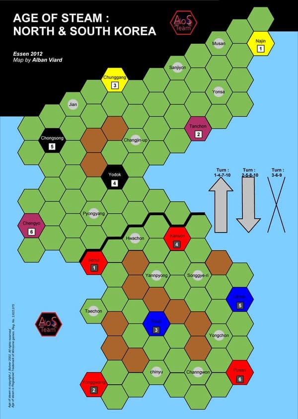 Age of Steam Expansion: Las Vegas and Korea (N&S)