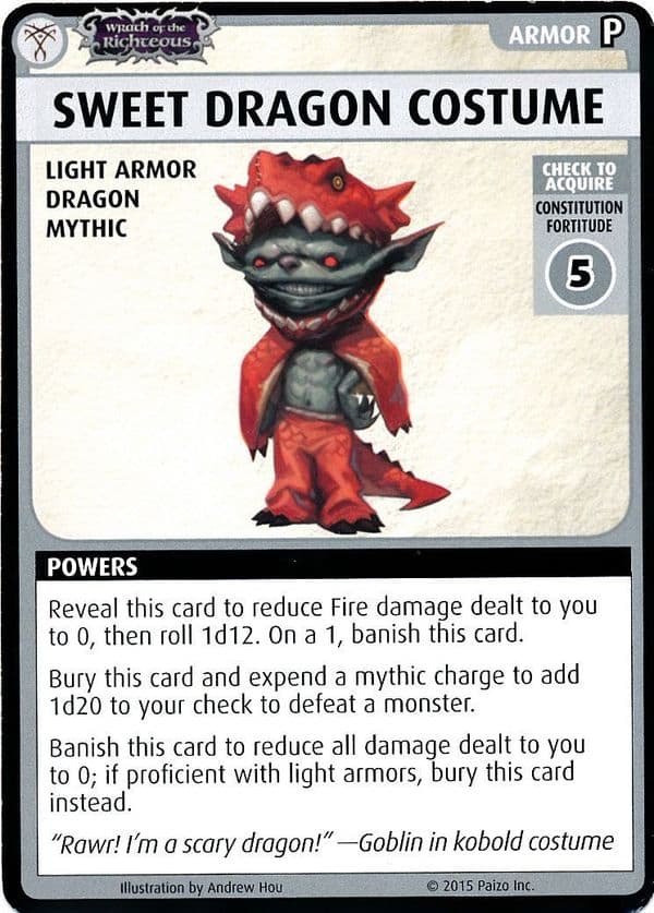Pathfinder Adventure Card Game: Wrath of the Righteous – "Sweet Dragon Costume" Promo Card