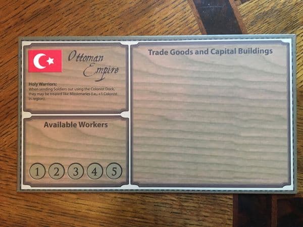 Empires: Age of Discovery – Ottoman Player Board and Gold Figures