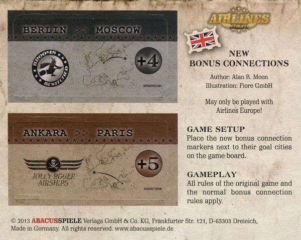 Airlines Europe: New Bonus Connections