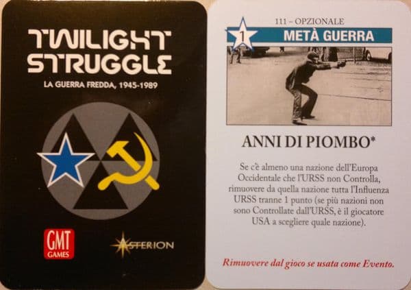 Twilight Struggle: "Anni di Piombo" Promo Card