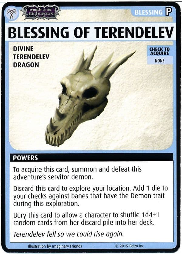Pathfinder Adventure Card Game: Wrath of the Righteous – "Blessing of Terendelev" Promo Card