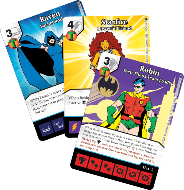 DC Comics Dice Masters: Teen Titans Promo Cards