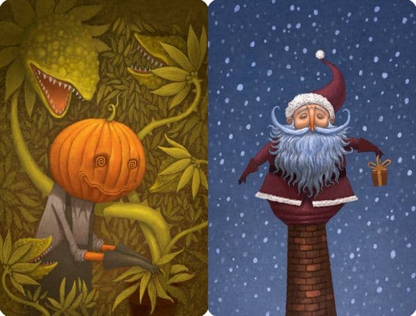 Dixit: "Pumpkinhead" and "Santa" Promo Cards