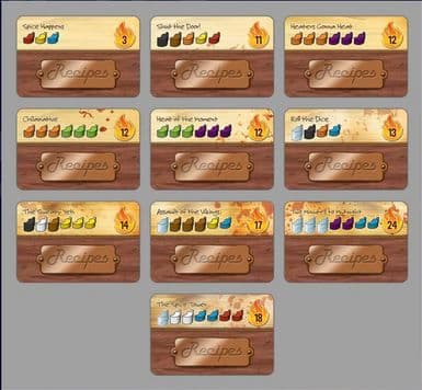 Scoville: 2018 Dice Tower Recipe Cards