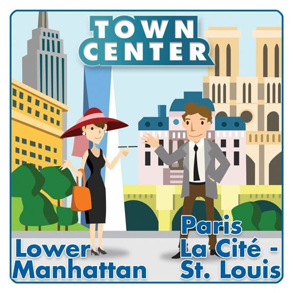 Town Center: Lower Manhattan / Paris La Cité – St. Louis